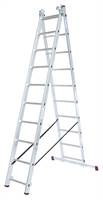 Vielzweckleiter Alu KRAUSE® CORDA® 3x10 Sprossen 2,80-6,15m, Treppenf., Gew. 16,0kg, Z033406