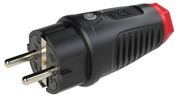 Schuko-Stecker TAURUS 2 Vollgummi 250V IP54 VPE30, Z0512-SR