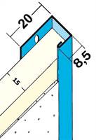 Profil de încadrare din tablă de oţel 1122, 15mm, 2,5 ml/bară, 25 bare/legătură, 70 legături/palet, Z41122250
