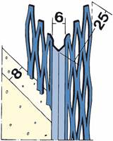 Kantenprofil 2209 2,50lfm/Sta 1Bund=62,50lfm, 25Sta/Bd,120Bd/Pal Edelstahl, Z42209250