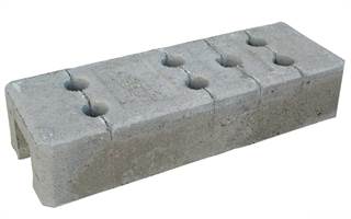 Piatră din beton pentru gard mobil, 620 x 220 x 130mm, 40 bucăţi/palet, Z2729040