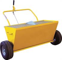 Streuwagen BARIKELL BR100, 2 Räder, gelb, Fassungsvermögen bis 100kg, Z003402