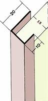 Profil de încadrare din PVC 3747, 15,0mm, 2,5 ml/bară, 50 bare/legătură, 36 legături/palet, Z43747250
