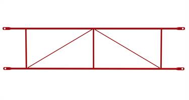 Balustradă dublă, modul, 1,25m, vopsită, 6kg, Z481300
