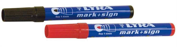 Marker permanent Lyra roşu, grosime linie 1-4mm UA10, Z6673601