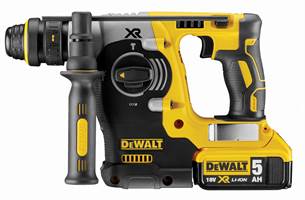 =81= Ciocan rotopercutor DEWALT® DCH274P2T 18V 5,0Ah Li-Ion SDS-Plus 24mm, motor fara perii, ZDCH274P2T-QW
