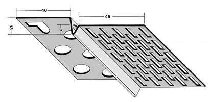 Profil pentru aerisire posterioară 9224 13mm, 2,50 ml/bară, 20 bare/legătură 70leg/palet, Z49224250