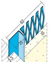 Profil pentru închiderea tencuielii 1306, 10mm, 3,0 ml/bară, 15 bare/legătură, 47 legături/palet, Z41306300