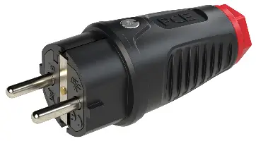 Schuko-Stecker TAURUS 2 Vollgummi 250V IP54 VPE30, Z0512-SR