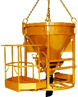 Siloz pentru beton 1016H.13 PAM, 1250l cu nacelă pentru persoane, cilindric-conic, Z1016H1250PAM