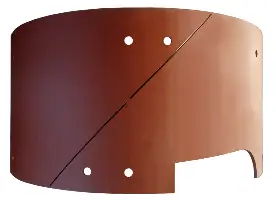 Tablă de uzură, cu scurgere, decupată median, 6mm, HARDOX, 265L, design nou, Z1401011005