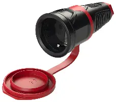 Conector Schuko TAURUS 2 din cauciuc 250V IP54 cu bandă de acoperire VPE20, Z2511-SR