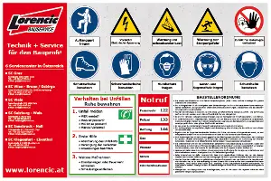 Hinweisschild Baustellenordnung 660x1000x1,5mm bedruckt, Z3274NLO