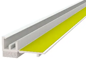 Profil pentru tencuială şi de protecţie, 8x8mm, cu bandă de etanşare de 3mm, 2,4 ml/bară, UA30 = 72ml, 50 cutii/palet, Z3324