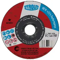 Disc de tăiere oțel "super subțire" 41, 125x1,0x22,23 mm drept A60R-BFB INOX TYROLIT, Z34332869