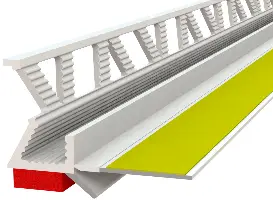 Putz/Schutzleiste 11mm,innen ROT,DL,flex. Abriss,ES, 2,5lfm/Sta 60Sta/Kart 21Kart/Pal, Z3762250LO