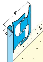 Profil pentru închiderea tencuielii 1218, 12mm, 3,0 ml/bară, 25 bare/legătură, 64 legături/palet, Z41218300