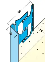 Profil pentru închiderea tencuielii 1220, 18mm, 3,0 ml/bară, 25 bare/legătură, 55 legături/palet, Z41220300