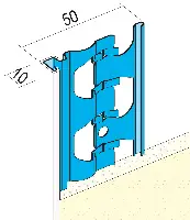 Profil pentru închiderea tencuielii 1224, 10mm, 3,0 ml/bară, 25 bare/legătură, 50 legături/palet, Z41224300