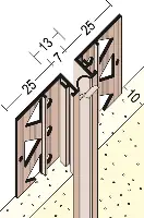 Profil din PVC pentru rosturi de dilataţie 3754, 2,75 ml/bară, 25 bare/cutie, 36 cutii/palet, Z43754275