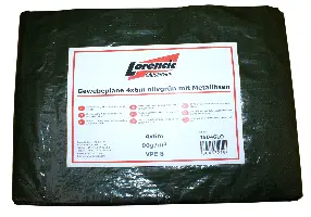 Prelată ţesută, 10 x 12m, verde-măslină, cu ochiuri metalice, UA2, Z4501012LO