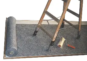 Abdeckvlies mit Folie PROFESSIONAL 1m x 50m / 270g rutschfest 12Roll/Pal, Z470041LO