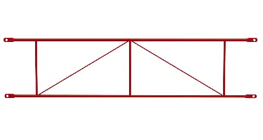 Balustradă dublă, modul, 32G, 2,50m, vopsită, 10kg, Z48132