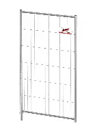 Modul-poartă pentru gard mobil, F2, 2000 x 1200mm, Z5412298109337