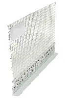 Profil WDVS închidere tencuială, din PVC, ţesătură, 2,5 ml/bară, grosime tencuială 10mm, 25 bare/cut, 109 cut/pal, Z6411250