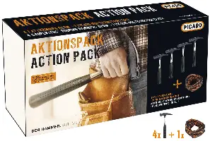 Set de ciocane - 4 buc ciocane cu gheare PICARD 620M aspru și 1 buc pânză multifuncțională, Z75097