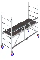 Schela mobila pliabila din Aluminiu, KRAUSE® MONTO® PROTEC® XS, Dimensiuni 2,00x0,60m, AH= 2,90m, Z942104