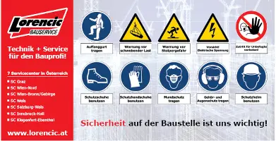 Bauzaun-Sichtschutzblende Baustellenordnung 340x173cm, Digitaldruck, AIRMESH 130g, ZAIRMESH2150LO