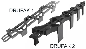 Distantieri DRUPAK 1 15mm non-PVC 2M/buc, gesteckt, 100ML/leg, 60leg/Pal, ZDPF15200