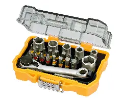 Bitset DEWALT® 24-tlg. PZ/PH/TORX/HEX inkl. Ratsche,Bithalter,Adapter,in Case, ZDT71516-QZ