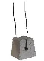 Faserbeton-Abstandhalter m. Draht 35mm Schnittbreite 25mm 500Stk/Sack 40Sack/Pal, ZFBETD35