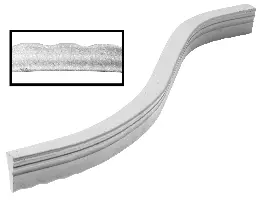 Şarpe din beton fibros, 30mm, Betond., cu bumbi, 1,0 ml/bucată, 1250 bucăţi/palet, ZFBSN3010