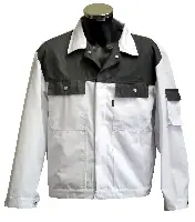 Jacheta talie LO-PROTEC alb/gri 245 g/m² Marime 48 5buc/cutie, ZLO-PROTEC-BJ48