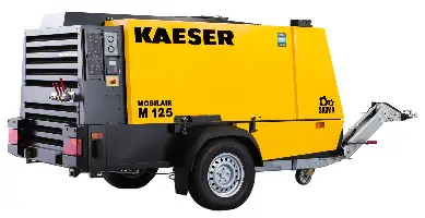 Kompressor KAESER SET M125 11,5-9,7m³, 6-14bar, gebremst inkl. LKW-Zugöse, ZM125-SET