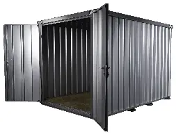 Schnellbaucontainer SC3000+ 3x2m (stirnseitig zweiflügelige Türe) auf der 2m Seite, ZSC30003X2SZ1