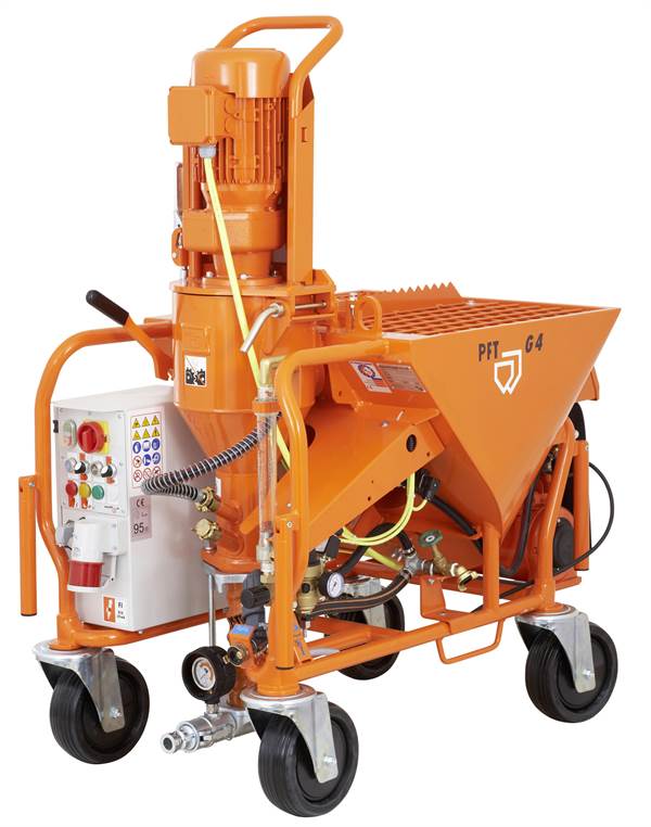 Mischpumpe PFT G4 SMART 6,05kW 400V mit Druckerhöhungspumpe u. Gummi-Mischzone, Z00732303
