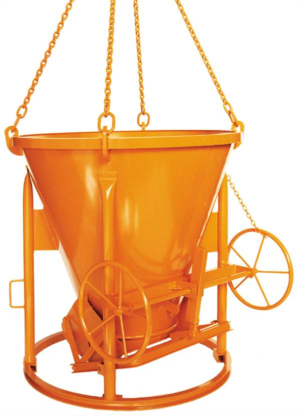 Siloz de beton 1011.8H, 500l conic, cu roată de mână, Z1050H