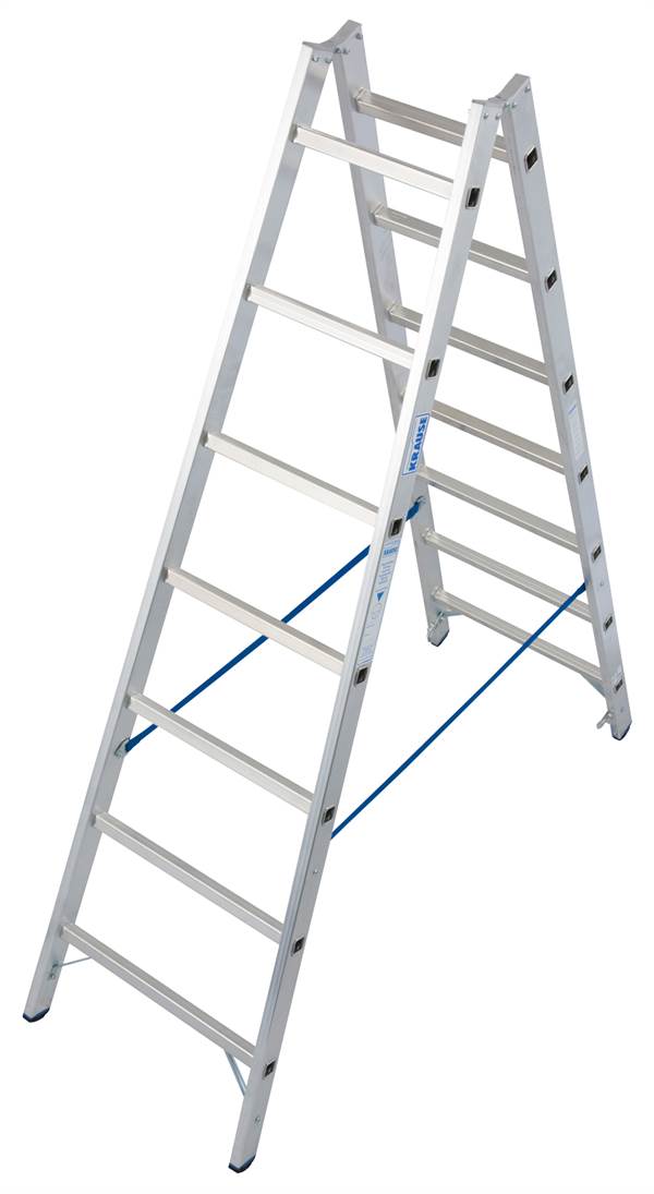 Sprossen-Doppelleiter Alu KRAUSE® STABILO® 2x7 Sprossen 2,05m, AH= 3,30m, Gew. 7,5kg, Z124913