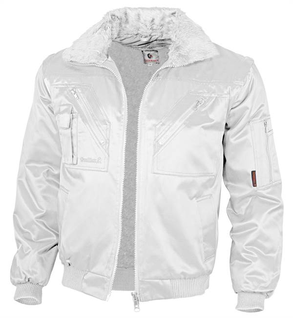 Jachetă pilot QUALITEX, albă, 265 g/m², mărime XL, Z23611XL