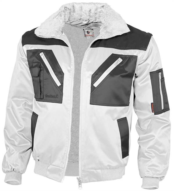 Jachetă pilot QUALITEX, albă / gri, 265 g/m², mărime M, Z23669M