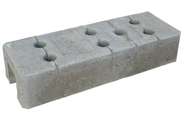 Piatră din beton pentru gard mobil, 620 x 220 x 130mm, 40 bucăţi/palet, Z2729040