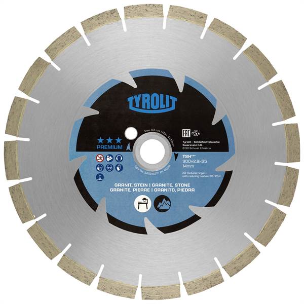 Lama fierastrau pentru Granit C2 400x2,5x35mm, diamantata TSH TYROLIT, Z34495775