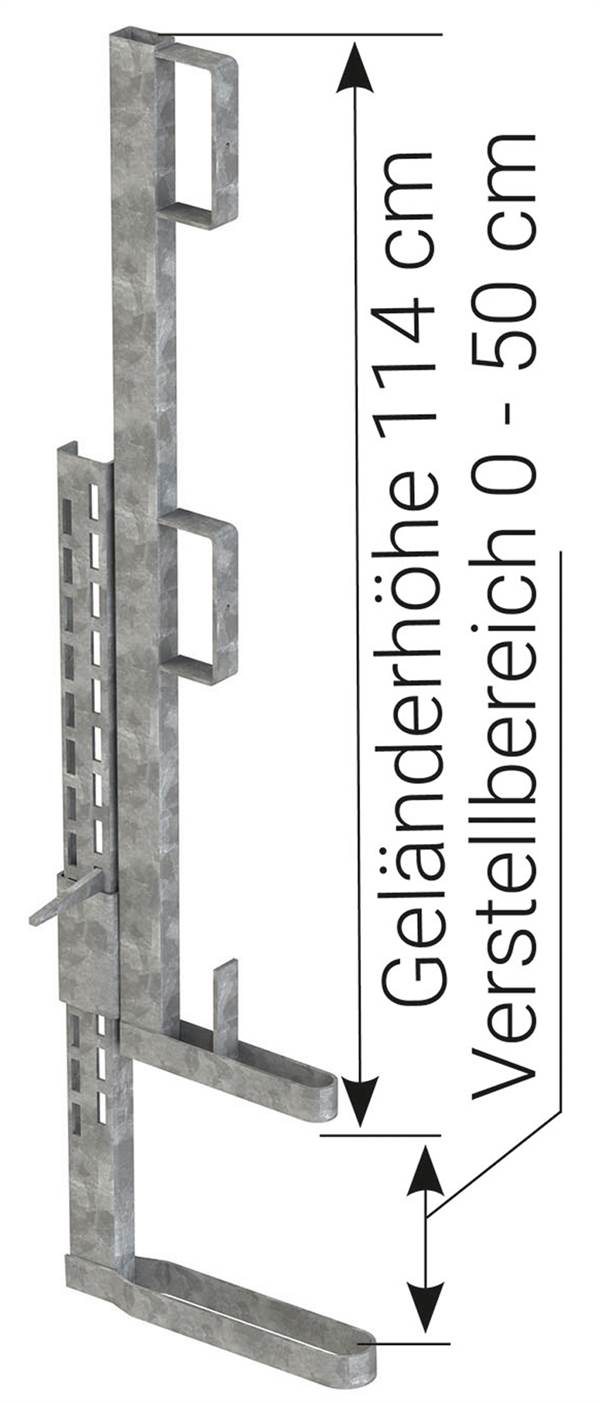 Balustradă de protecţie, cu înălţimea de 1,14m, zincată, Z4811620V
