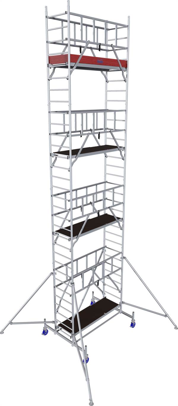 Alu-Rollgerüst KRAUSE® MONTO® PROTEC® Breitaufbau 2,00x0,60m, AH= 9,30m, Z940162