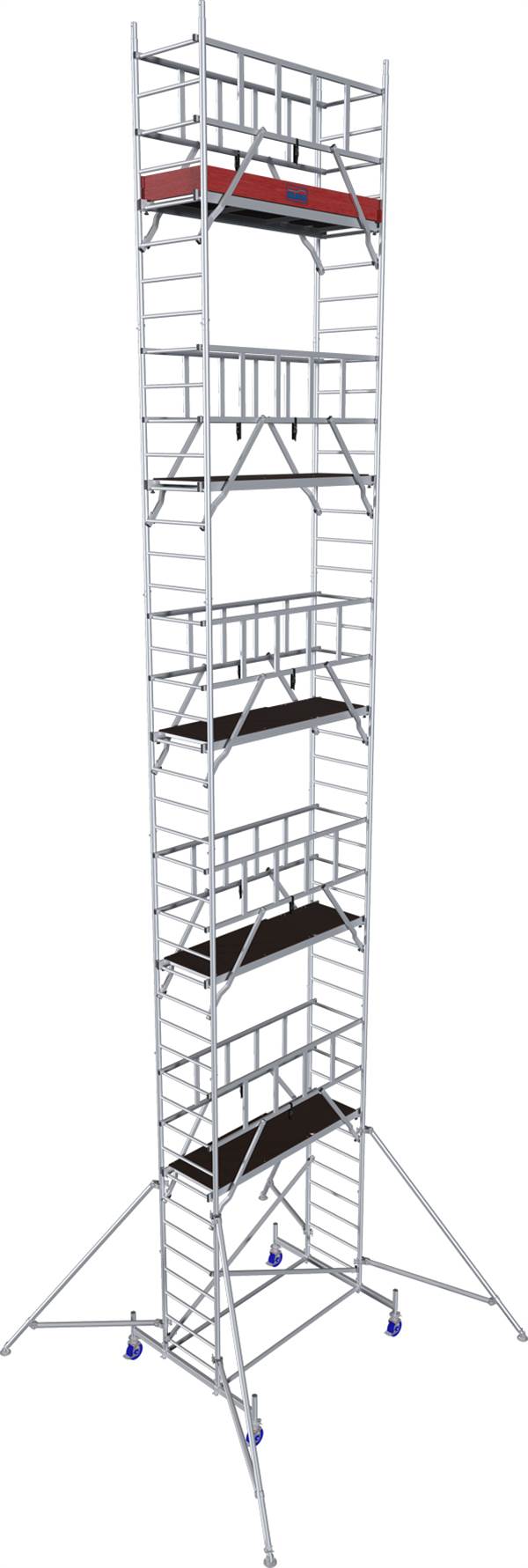 Alu-Rollgerüst KRAUSE® MONTO® PROTEC® Breitaufbau 2,00x0,60m, AH= 12,30m, Z940193