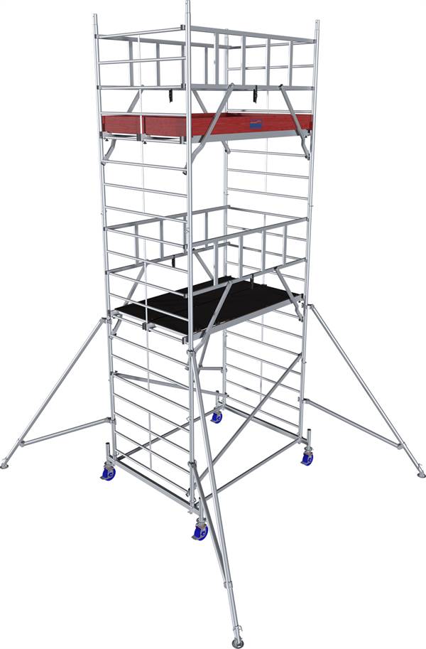 Alu-Rollgerüst KRAUSE® MONTO® PROTEC® XXL Breitaufbau 2,00x1,20m, AH= 6,30m, Z945136
